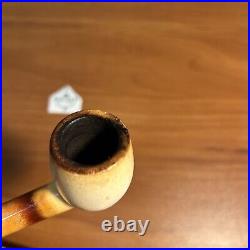 Andreas Bauer Block Meerschaum, Billiard, Original Case, Vintage Estate Pipe