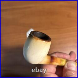 Andreas Bauer Block Meerschaum, Billiard, Original Case, Vintage Estate Pipe