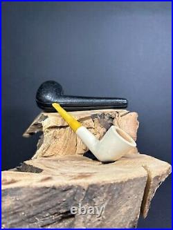 Andreas Bauer Finest Meerschaum Dublin Shaped Smoking Pipe