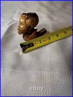 Antique Meerschaum Africana Smoking Pipe Carved Handmade Estate Piece