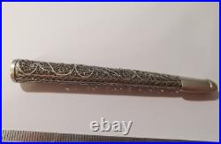 Antique Mouthpiece Silver 9.57gr. Smoking Pipe Tobacco Filigree Rare Old Russian