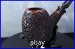 BOSg BRIAR PIPE SMOKING PIPE 4.03 ESTATE TOBACCO PIPE Egg Shape Rusticated