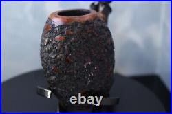 BOSg BRIAR PIPE SMOKING PIPE 4.03 ESTATE TOBACCO PIPE Egg Shape Rusticated