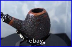 BOSg BRIAR PIPE SMOKING PIPE 4.03 ESTATE TOBACCO PIPE Egg Shape Rusticated