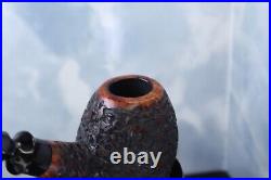 BOSg BRIAR PIPE SMOKING PIPE 4.03 ESTATE TOBACCO PIPE Egg Shape Rusticated