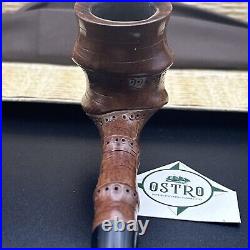 Bamboo Briar, Sculptured Billiard, Spain, Vintage Estate Pipe