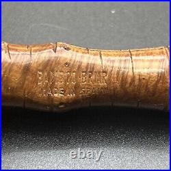 Bamboo Briar, Sculptured Billiard, Spain, Vintage Estate Pipe