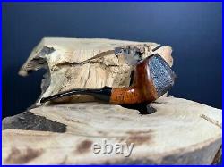 Bari Wiking Handmade In Denmark Half Rusticated Finish Smoking Pipe