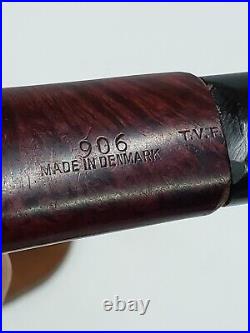 Baring Inter Bent Billiard Tobacco Smoking Pipe No. 906 Wood Handmade Denmark