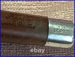 Barling Silver Hallmark Spigot Billiard Pipe Vintage Early Cross Grain 1968 TVF