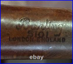 Barling Silver Hallmark Spigot Billiard Pipe Vintage Early Cross Grain 1968 TVF