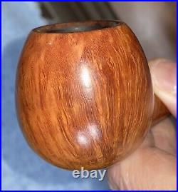 Beautiful BEN PROTTER NYC Straight Grain Apple Vintage Pipe Cumberland Stem RARE