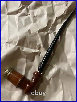 Beautiful Long churchwarden Prince Carved Briar Tobacco Pipe Nice Gift