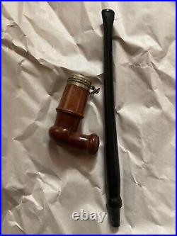 Beautiful Long churchwarden Prince Carved Briar Tobacco Pipe Nice Gift