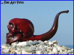 Big Face Skull Briar Wood Tobacco Smoking Pipe by Oguz Simsek