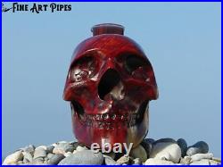 Big Face Skull Briar Wood Tobacco Smoking Pipe by Oguz Simsek