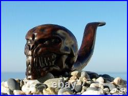 Big Mouth Beast Skull Monster Briar Wood Tobacco Smoking by Oguz Simsek