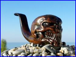 Big Mouth Beast Skull Monster Briar Wood Tobacco Smoking by Oguz Simsek