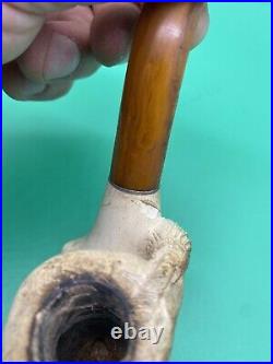 Block Meerschaum. Real Amber. Vintage Smoking Pipe