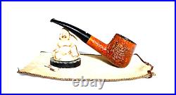 CAMINETTO FREEHAND SANDBLAST SLIGHTLY BENT BRANDY ESTATE PIPE With ORIGINAL SLEEVE