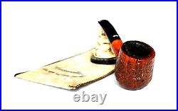 CAMINETTO FREEHAND SANDBLAST SLIGHTLY BENT BRANDY ESTATE PIPE With ORIGINAL SLEEVE