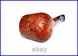 CAMINETTO FREEHAND SANDBLAST SLIGHTLY BENT BRANDY ESTATE PIPE With ORIGINAL SLEEVE