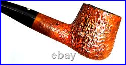 CAMINETTO FREEHAND SANDBLAST SLIGHTLY BENT BRANDY ESTATE PIPE With ORIGINAL SLEEVE