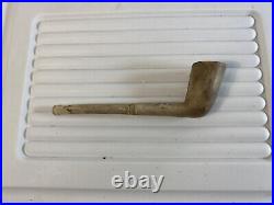 Civil War Clay Tobacco Smoking Pipe Vintage 7E87