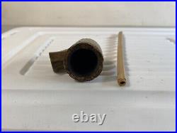 Civil War Tobacco Smoking Clay Pipe Vintage 40E62