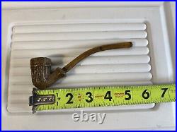 Civil War Tobacco Smoking Clay Pipe Vintage 44E62