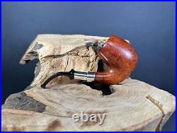 Design Berlin Gotha Silver 925 Smooth Finish Billiard Shaped Smoking Pipe