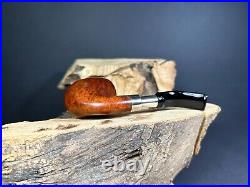 Design Berlin Gotha Silver 925 Smooth Finish Billiard Shaped Smoking Pipe