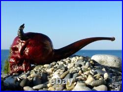 Domon Skull Briar Wood Tobacco Smoking Pipe Bust By Oguz Simsek