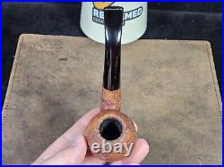 Ed Burak Connoisseur Rusticated Full-Bent Apple Tobacco Smoking Pipe