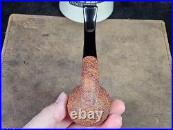 Ed Burak Connoisseur Rusticated Full-Bent Apple Tobacco Smoking Pipe