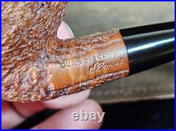 Ed Burak Connoisseur Rusticated Full-Bent Apple Tobacco Smoking Pipe