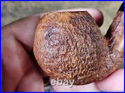 Ed Burak Connoisseur Rusticated Full-Bent Apple Tobacco Smoking Pipe