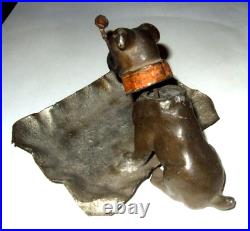 English Bulldog Nodder Smoking a Pipe Antique Estate Find