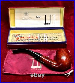 English Estates Dunhill Bruyere Bent Billiard Group 6 Pipe 1967 in Vintage Box