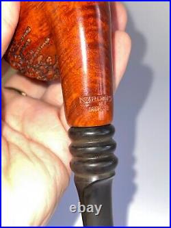 Erik Nording 1 Pipe Denmark Made Rusticated Full Bent Hand Carved Vintage