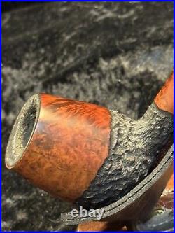 Estate BJARNE NIELSEN Smooth Rusticated Tobacco Smoking Pipe Handmade Denmark #1