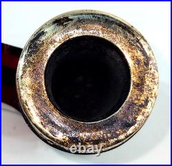 Estate Pipe Bent Bakelite with Gold Plated Bands Tobacco Smoking