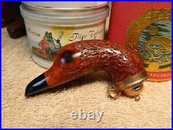 Estate Pipe Gasparini Duck Head, Wind Cap Nos Never Smoked New