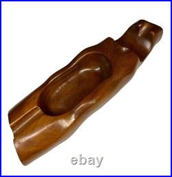 Estate Pipe Rack Sculptural Hand Carved Wood Abstract Incredible Quality Vintage