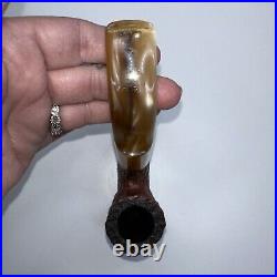 Estella Savinelli 604 EX Tobacco Smoking Pipe Italy Bent