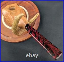 Fluted Freehand Tobacco Smoking Briar Pipe withEbonite Stem by Whitaker Werks