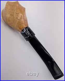 Fluted Freehand Tobacco Smoking Briar Pipe withEbonite Stem by Whitaker Werks