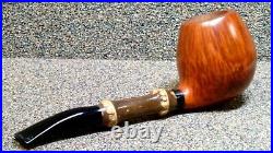 GABRIELE DAL FIUME Grade D, Staright Grain withBamboo Smoking Estate Pipe