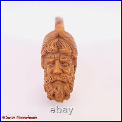 GREEK Block Meerschaum Pipe, Turkish Smoking Estate Tobacco Pipe, Pipa AGM493