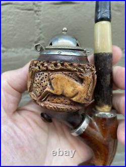 Great Bruyere Garantie German Vintage Carved Pipe